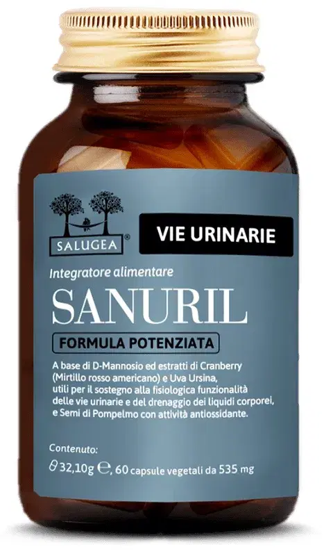 Salugea Sanuril Formula Potenziata Integratore per le Vie Urinarie 60 Capsule