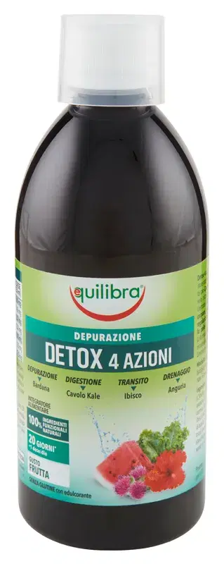 Equilibra Detox 4 Azioni Integratore Benessere dell'Organismo 500 ml