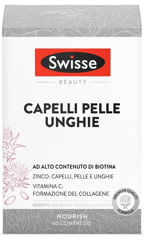 Swisse Capelli Pelle Unghie Integratore co Biotina 60 compresse