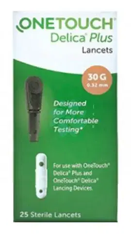 Onetouch Delica Plus Lancette Pungidito Sterili 30g/0,32mm 25 Pezzi