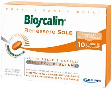 Bioscalin Benessere Sole Azione Antiossidante Integratore 30 + 10 Compresse