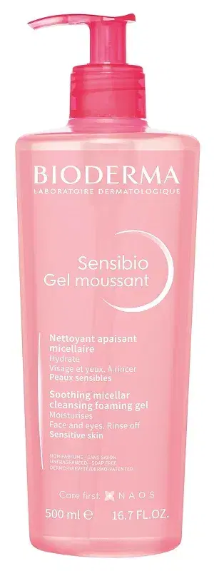 Bioderma Sensibio Gel Moussant Detergente Viso per Pelli Sensibili 500 ml