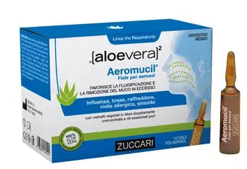 Zuccari Aloevera2 Aeromucil Fluido per Aerosol 10 Fiale 5 ml