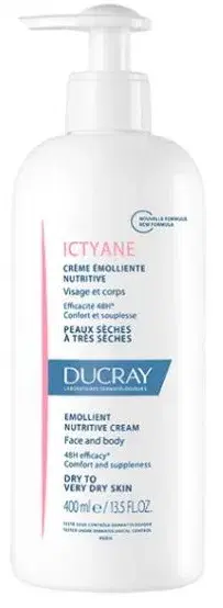Ducray Ictyane Crema Emolliente Nutritiva per Pelli Molto Secche 400 ml