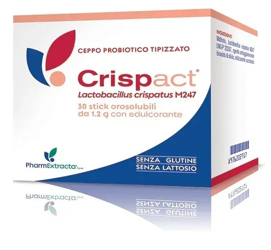 Crispact Integratore di Probiotici per la Flora Batterica 30 Stick Orosolubili