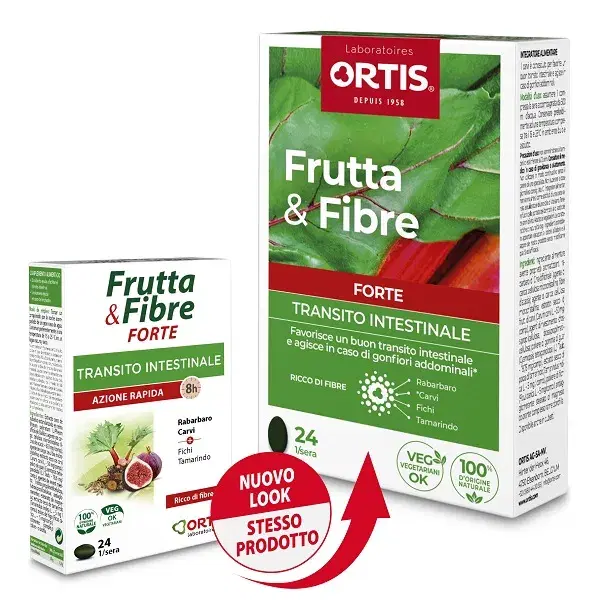 Frutta e Fibre Forte Integratore Per Il Transito Intestinale Pigro Occasionale24