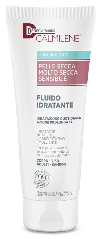 Dermovitamina Calmilene Fluido Idratante per Pelle Secca e Sensibile 250 ml