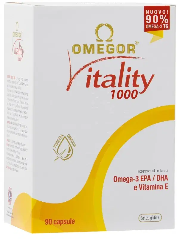 Omegor Vitality 1000 Integratore Omega3 EPA DHA 90 Capsule Molli