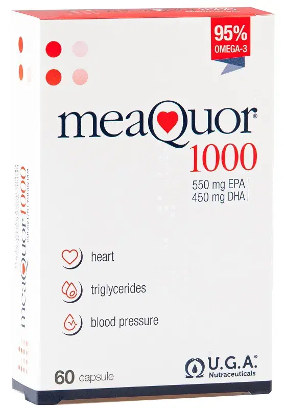 Meaquor 1000 Integratore di Omega-3 EPA DHA 60 Capsule