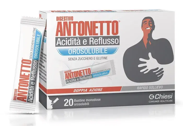 Digestivo Antonetto Acidità e Reflusso Orosolubile 20 Bustine