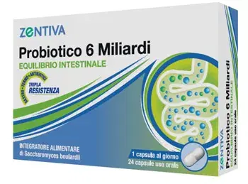 Probiotico 6 Miliardi Zentiva Integratore Equilibrio Intestinale 24 Capsule