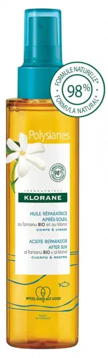 Klorane Polysianes Spray Ristrutturante Doposole Bio per Corpo e Capelli 150 ml