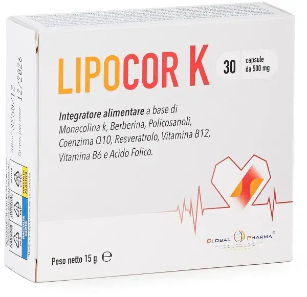 Lipocor K Integratore per Metabolismo Lipidico 30 Capsule