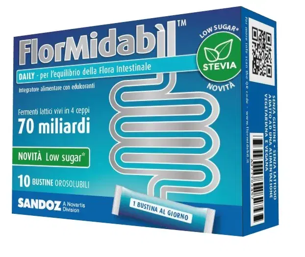 FlorMidabil Daily Polvere Integratore Fermenti Lattici 10 Bustine