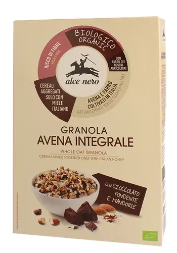 Granola Avena Integrale con Cioccolato e Mandorle Alce Nero 300 g