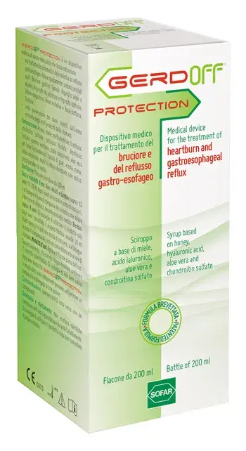 GerdOff Protection Sciroppo Contro Bruciore e Reflusso Gastro-Esofageo Flacone 2