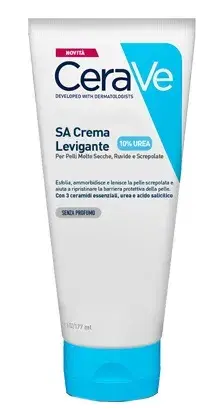 Cerave Sa Crema Levigante 10% Urea per Pelli Secche e Screpolate 177 ml