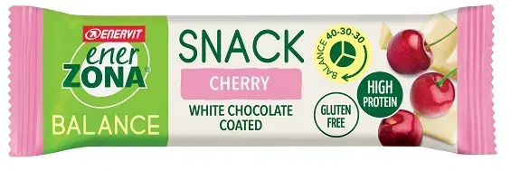 Enerzona Snack Cherry Barretta al Cioccolato Bianco e Amarena 33 g