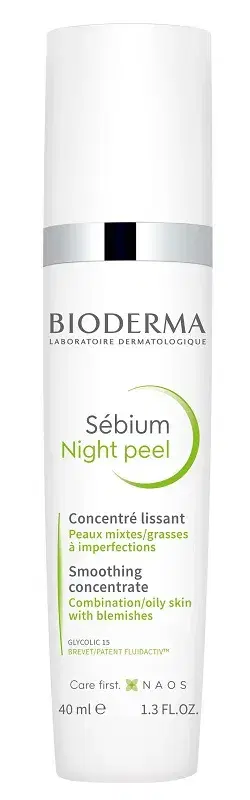 Bioderma Sebium Night Peel Concentrato Levigante per Pelle Mista e Grassa 40 ml