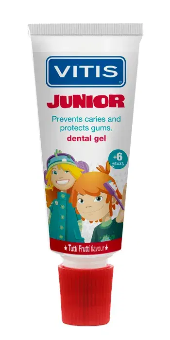 Vitis Junior Gel Dentifricio per Bambini Gusto Frutta  75 ml
