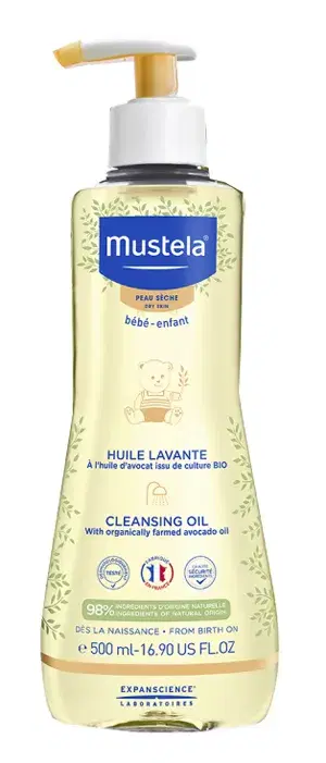 Mustela Olio Bagno Detergente e Nutriente per Pelle Secca Bio 500 ml