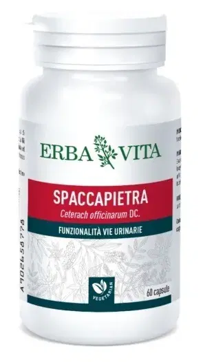 Erba Vita Spaccapietra Integratore Vie Urinarie e Drenaggio Liquidi 60 Capsule