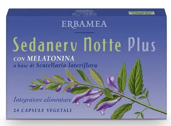 Erbamea Sedanerv Notte Plus Integratore per il Rilassamento Notturno 24 Capsule
