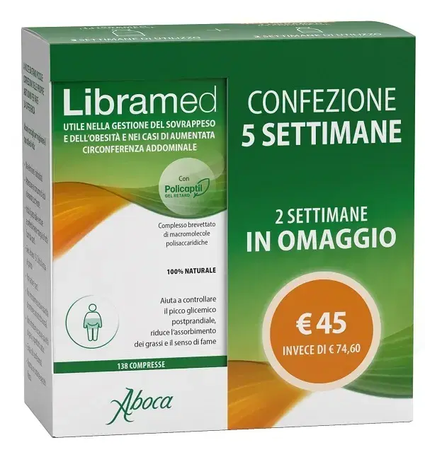 Aboca Libramed Trattamento Del Sovrappeso 5 Settimane 138 + 84 Compresse