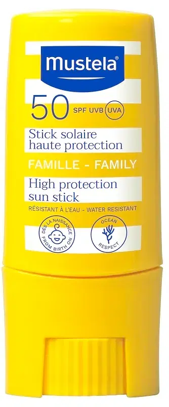 Mustela Stick Solare Spf50+ Protezione Alta Viso e Corpo 9 ml