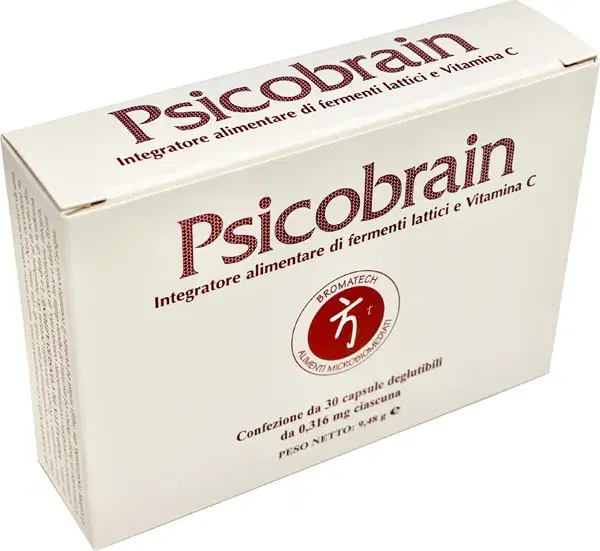 Bromatech Psicobrain Integratore con Fermenti Lattici e Vitamina C 30 Capsule