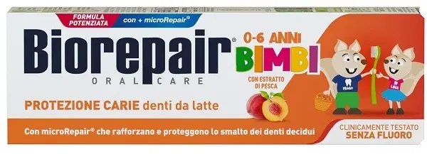 Biorepair Dentifricio Kids 0/6 Anni Gusto Pesca 50 ml