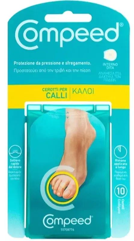 Compeed Cerotti per Calli Interno Dita 10 Pezzi
