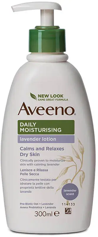 Aveeno Crema Idratante Corpo All' Aroma Di Lavanda per Pelle Secca 300 ml