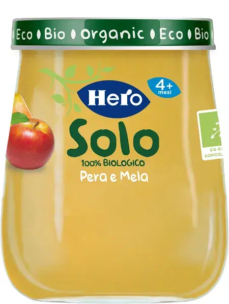Hero Solo Omogeneizzato Biologico Pera e Mela 120 gr