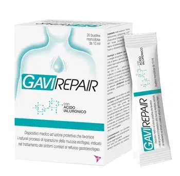 Gavirepair Integratore per i Sintomi del Reflusso Gastrico, Bruciore e Acidità di Stomaco 20 bustine