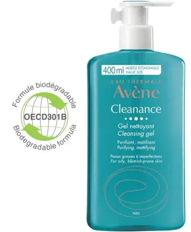Avene Cleanance Gel Detergente Viso Purificante per Pelle Grassa 400 ml