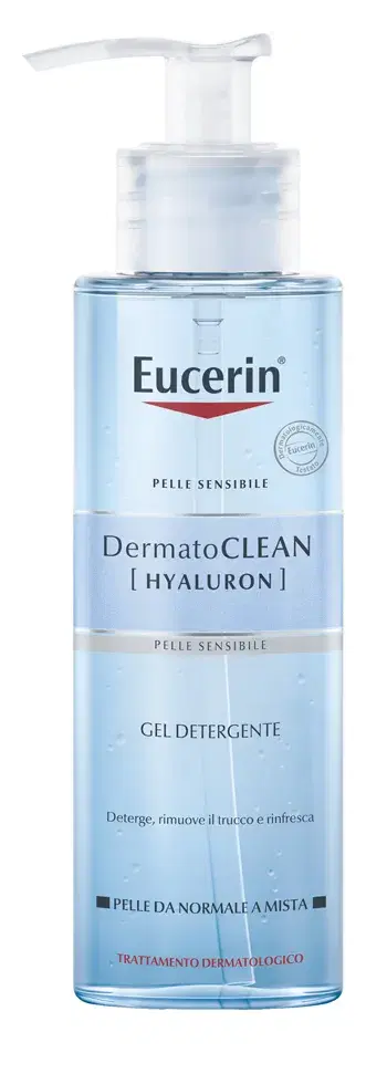 Eucerin Dermatoclean Hyaluron Gel Detergente Viso per Pelle Sensibile 200 ml