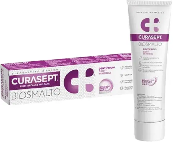 Curasept Biosmalto Dentifricio Denti Sensibili Bassa Abrasività 75 ml