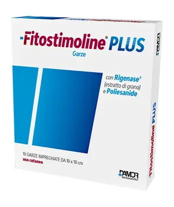 Fitostimoline Plus Garza 10 X 10 Cm con Crema Idrodispersibile