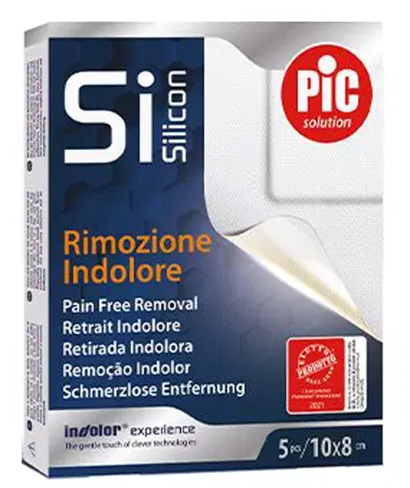 Pikdare Cerotto Pic Postoperatorio in Silicone Rimozione Indolore 5x7 cm 5 Pezzi