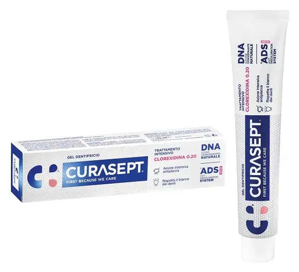 Curasept Gel Dentifricio Trattamento Intensivo Clorexidina 0,20 con Ads+Dna 75ml