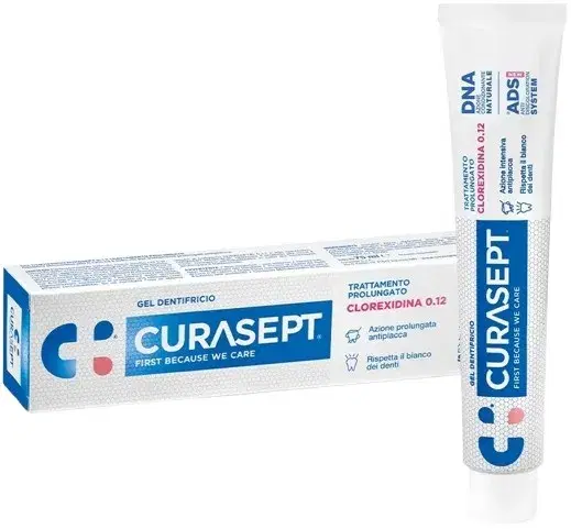 Curasept Gel Dentifricio Trattamento Prolungato Clorexidina 0,12  Ads+Dna 75 ml