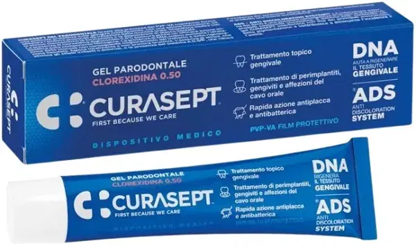 Curasept Gel Parodontale 0,5% Ads + Dna Trattamento Topico Gengivale 30 ml