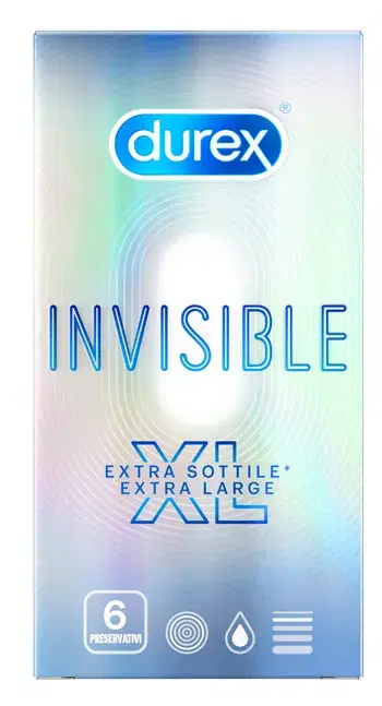 Durex Invisible XL Profilattico Ultra Sottile 6 Pezzi