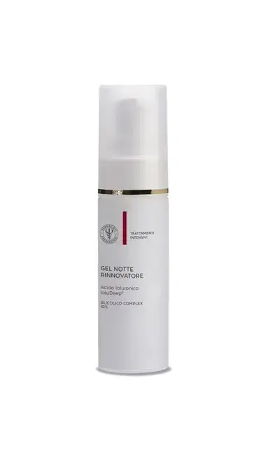 Unifarco Gel Notte Rinnovatore all'Acido Ialuronico Glicolico Complex 10% 30 ml
