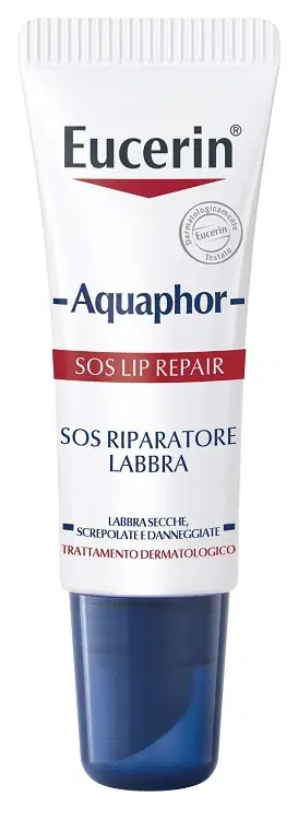 Eucerin Aquaphor Sos Riparatore Labbra per Secchezza e Screpolature 10 ml