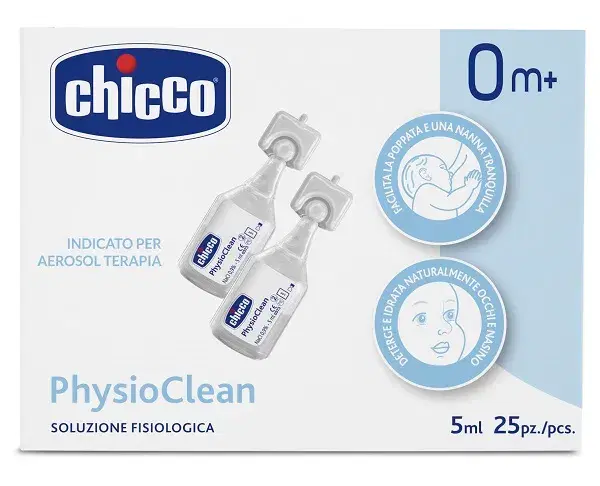 Chicco Physioclean Soluzione Fisiologica Detersione Nasale 0 Mesi+ 25 Pezzi