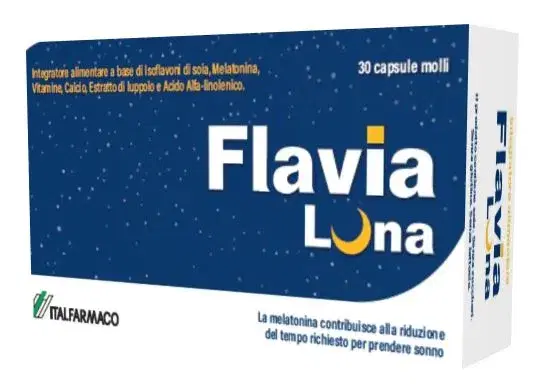Flavia Luna Integratore per il Sonno a base di Melatonina 30 Capsule Molli