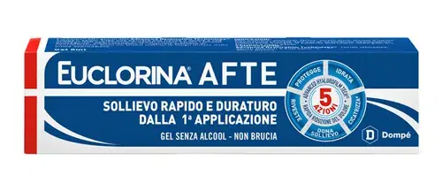 Euclorina Afte Gel all'Acido Ialuronico Sollievo Rapido E Duraturo 8 ml