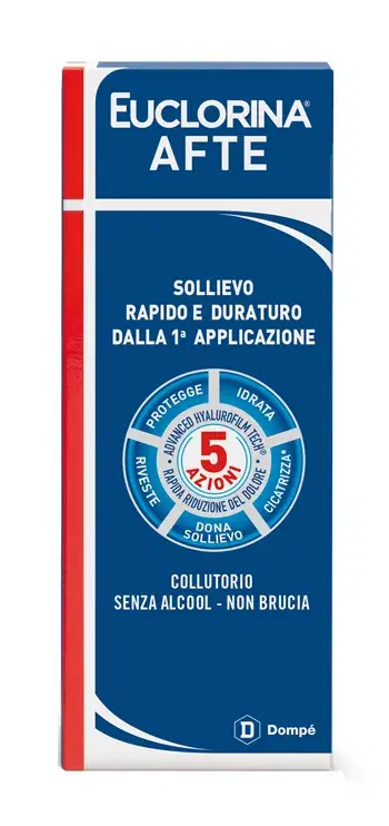 Euclorina Afte Collutorio Sollievo Rapido E Duraturo 120 ml